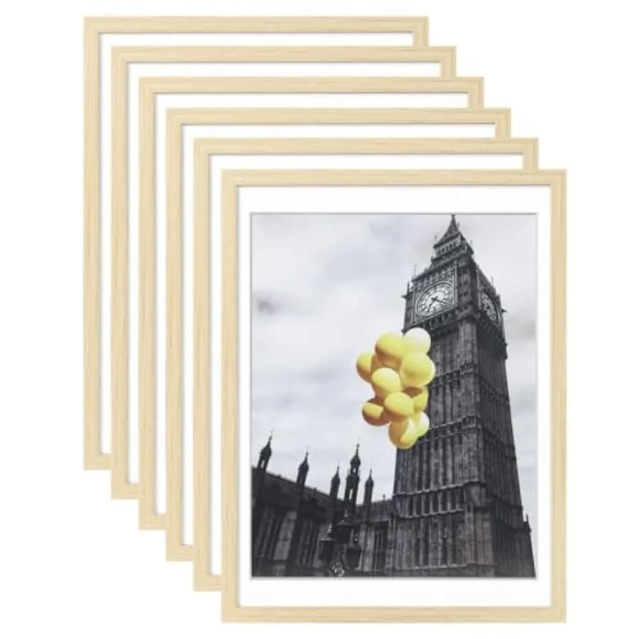 Cornice per foto, set da 6, cornice per poster con plexiglass, da tavolo e da parete, regalo ideale per ogni occasione