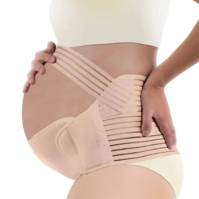 Cintura di Supporto per Gravidanza 3 in 1, Fascia per Pancia, Cura Prenatale, Benda Atletica, Guaina per Recupero Post-Parto, Shapewear