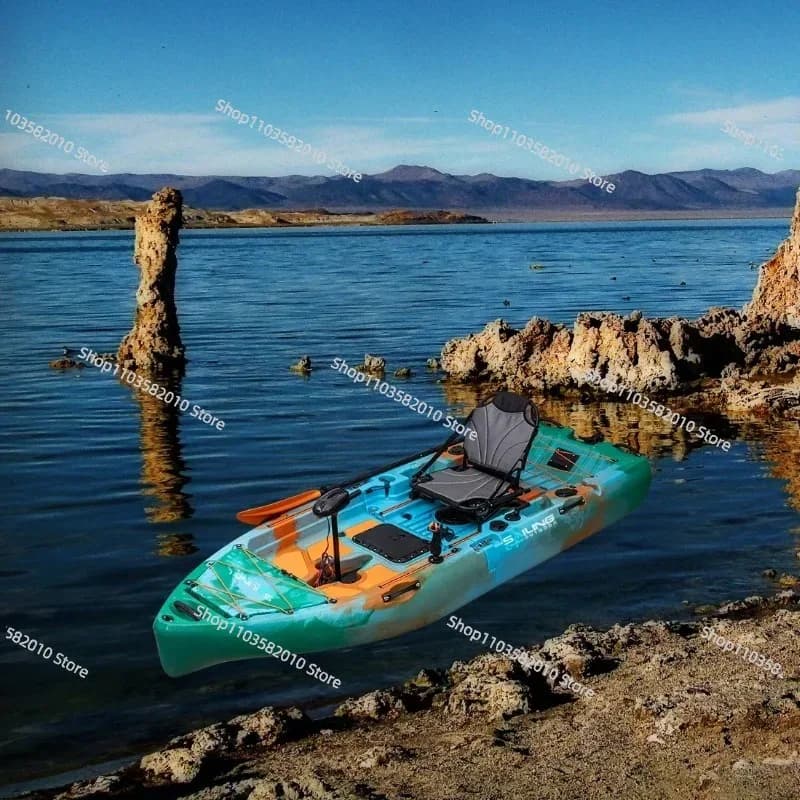 Kayak a 2 Posti, 3 Moduli, Impermeabile, con Sistema di Propulsione a Pedali, per Pesca e Sport all'Aperto, Design per Nautica, Surf e Turismo