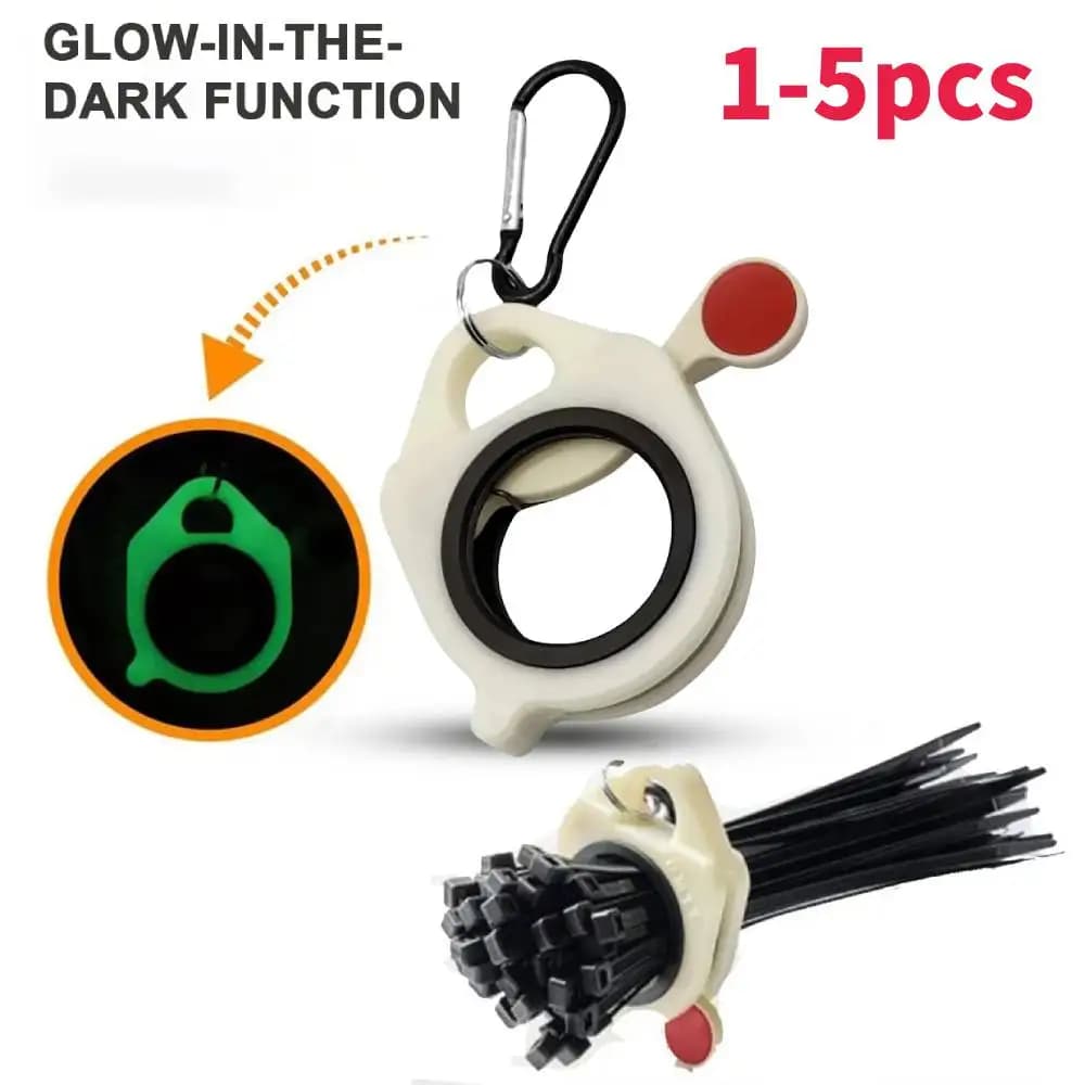 1-5pcs Cable Tie Organizer, Lightweight Plastic Cable Tie Holder, Glow In The Dark