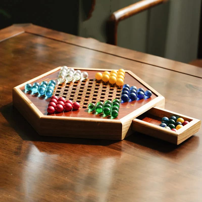 Gioco di scacchi di lusso, set di scacchi con dama in marmo multicolore, scacchiera in legno Gioco da tavolo classico per feste in famiglia