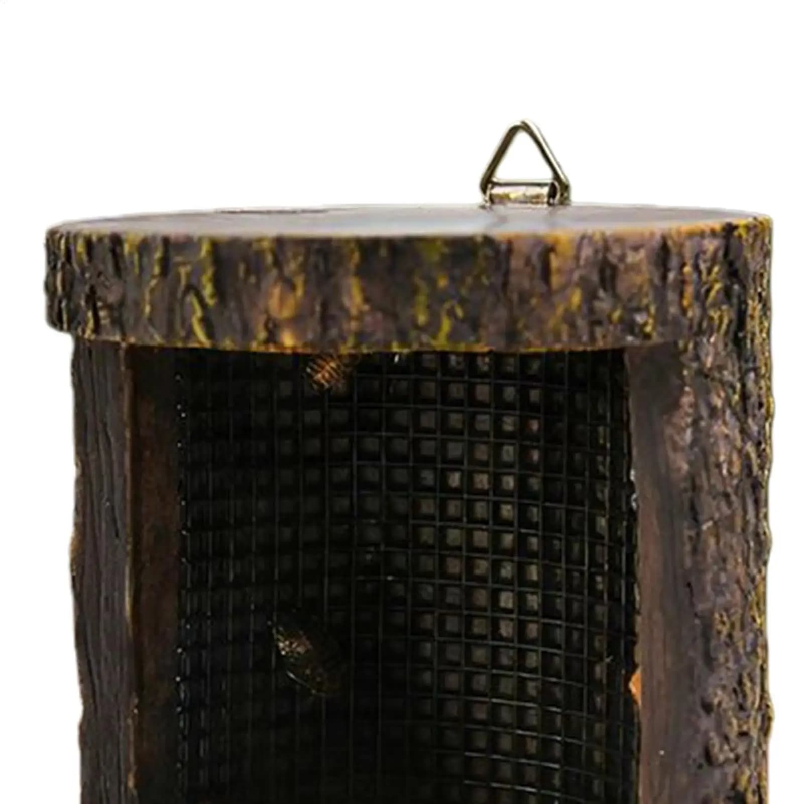 Ciotola per Rettili con Design a Tronco d'Albero, Riduce la Risposta allo Stress, con Ganci per Piccoli Animali e Lucertole