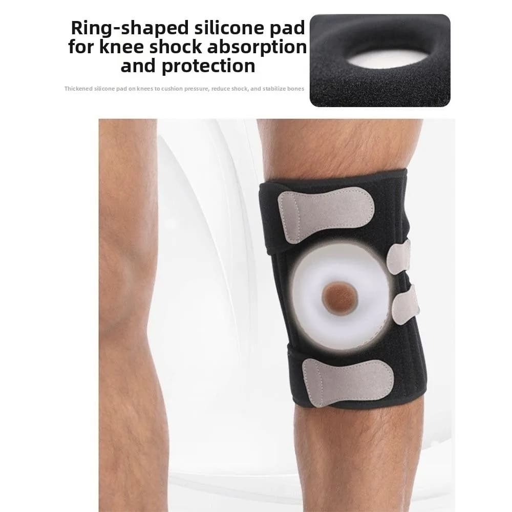 Ginocchiera Sportiva Regolabile Antiscivolo Traspirante, Supporto per Ginocchio Antiurto in Materiale Elastico, Protezione per Calcio