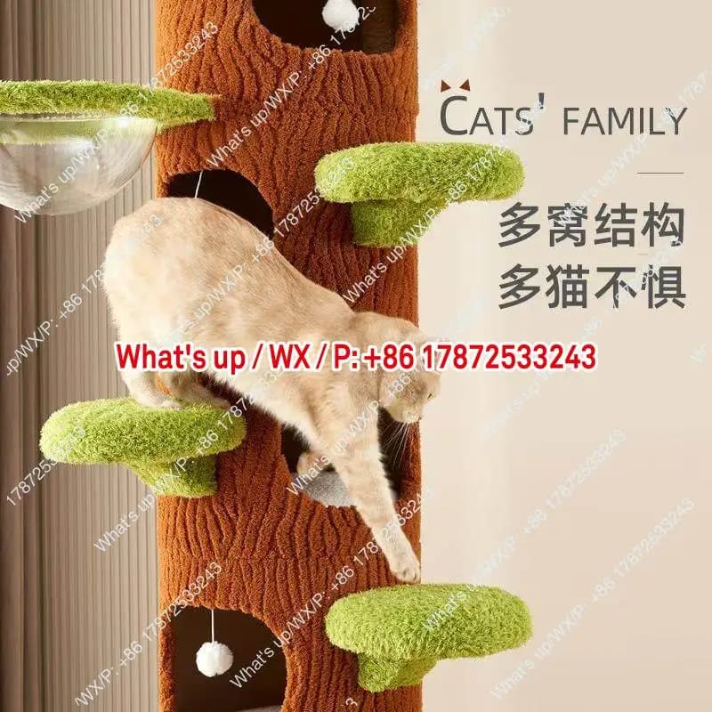 Tongtianzhu Cat Tree Integrated Space Capsule Sisyphus Cat Climbing Pillar Top Tianzhu Standing Large Jumping Platform
