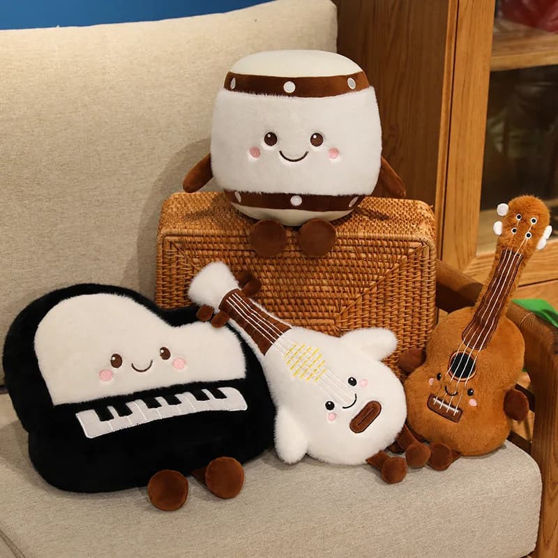 Cuscino per abbraccio super morbido in peluche per chitarra per pianoforte premium per decorazioni domestiche Base antiscivolo lavabile in lavatrice Regalo per gli amanti della musica