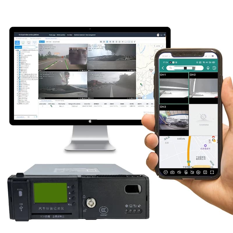 Dashcam 4K a 3 Canali 2026 con MDVR Offline, Tracker e Sistema di Sicurezza per Auto, Telecamera e Registratore DVR 4G Online per Veicoli
