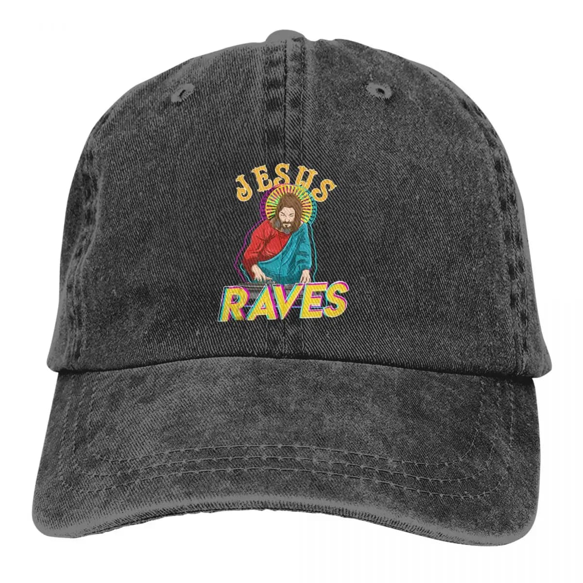 Raves Divertente EDM Music Festival Party Christian DJ Regalo Canotta Berretto da baseball Cappelli da uomo Donna Protezione visiera Snapback Jesus Caps