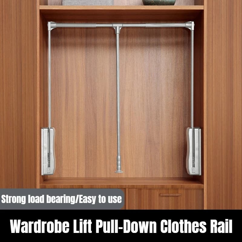 Extractable clothes rack for elevator wardrobe Three colors available Automatic return Wardrobe Clothes rack Hardware for home
