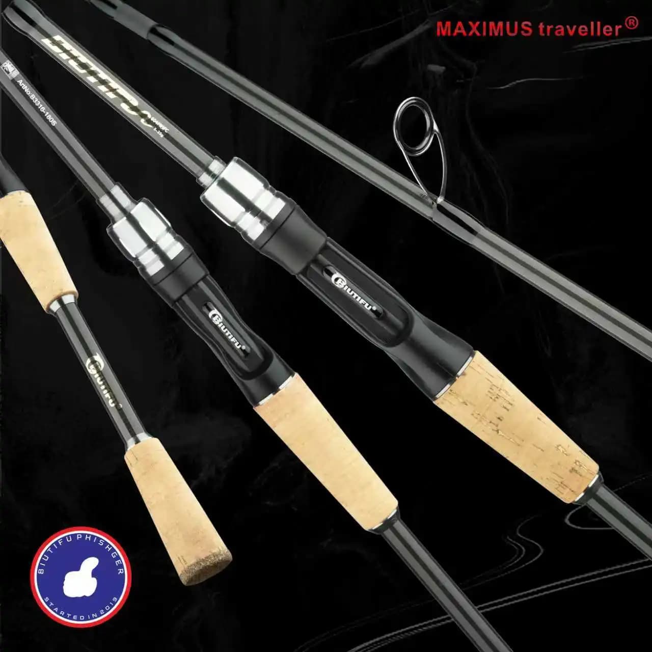 PHISHGER Spinning Casting Canne da pesca in carbonio da viaggio Baitcasting Peso 5-35g M Veloce ultraleggero Lure Trota Mini Articoli per asta