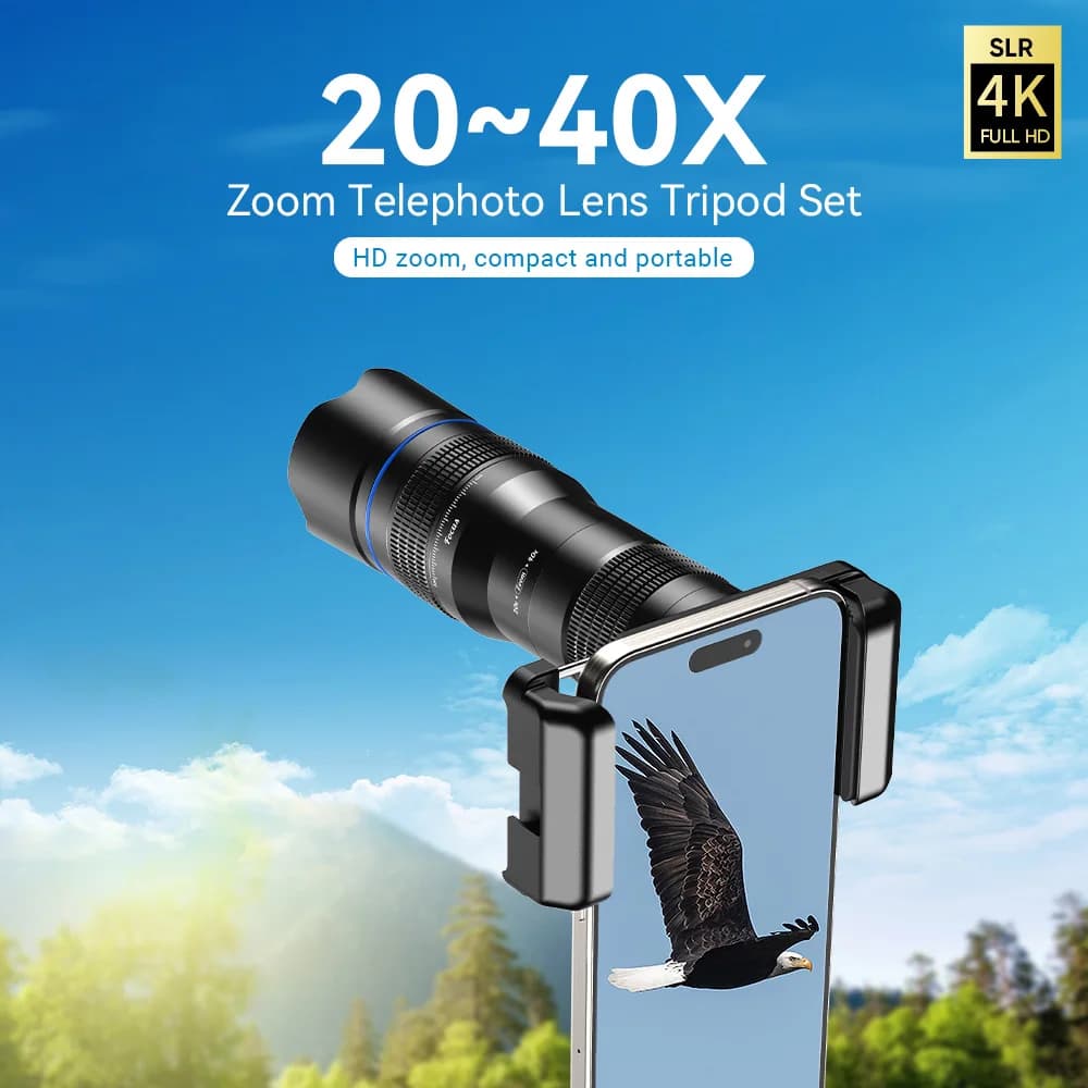APEXEL Nuovo obiettivo telescopico zoom HD 20x-40x aggiornato opzionale per fotocamera smartphone Samsung iPhone Xiaomi e tutti gli altri smartphone