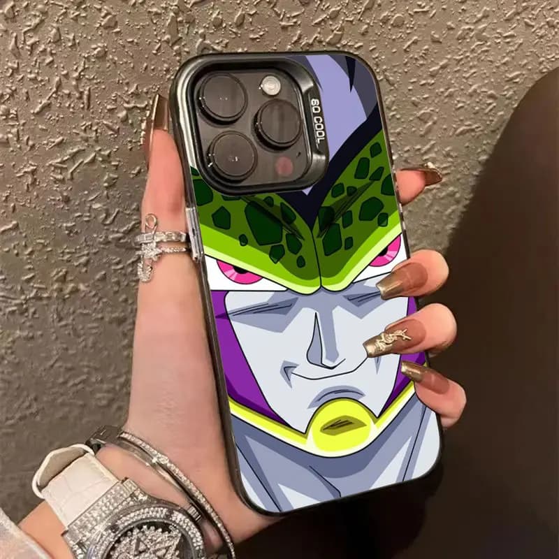 Cover Opaca Anti-Caduta Anime CellS GokuS DragonS BallS per iPhone 17 17e 16e 16 15 14 13 12 11 mini Pro Max Air Plus