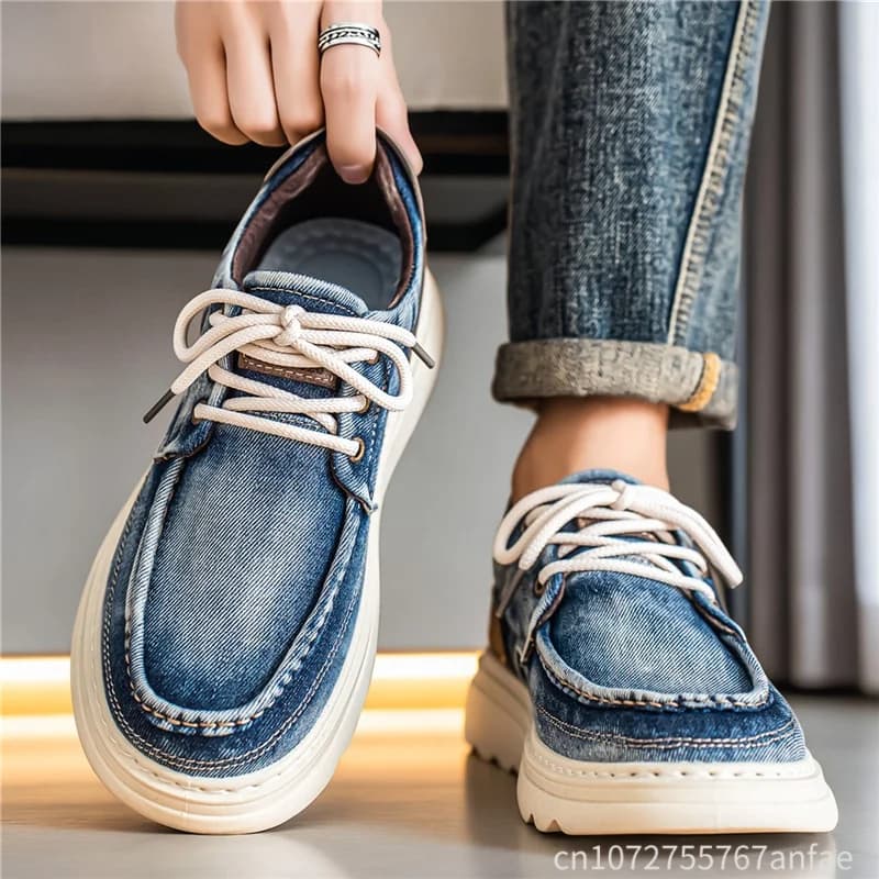 Nuove Scarpe da Uomo 2026: Mocassini in Tela Traspirante, Sneakers Leggere in Denim Slip-On, Scarpe Casual da Passeggio per Primavera/Estate