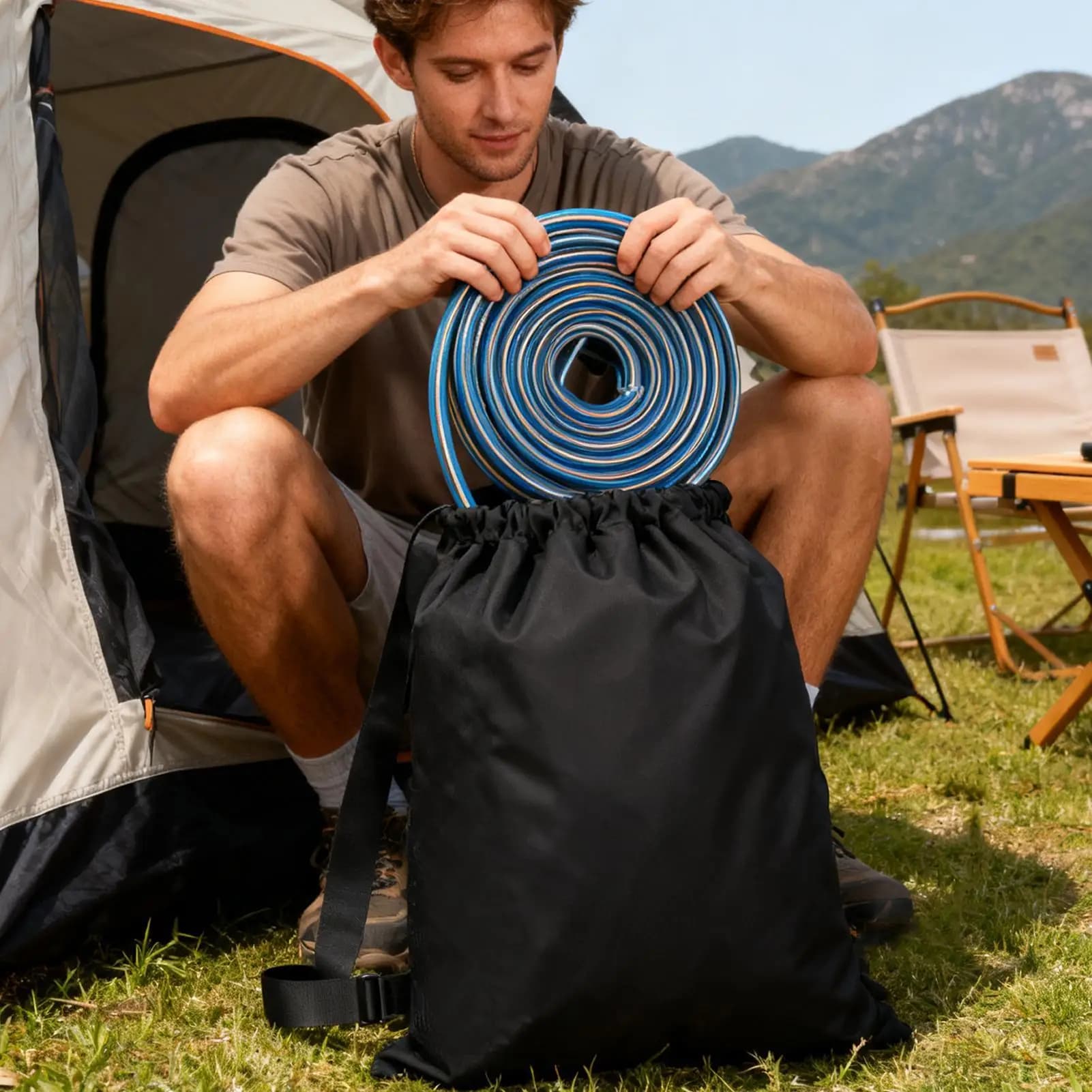 Flexible Hose Housing for Motorhomes Waterproof Expandable Organizer Storage Bag for Light Garden Pipe for Garden patio outdoor garage shed lawn