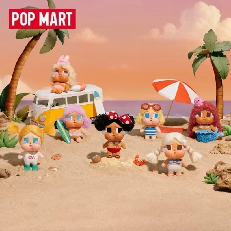 POP MART CRYBABY Vacation Mode on Series Kawaii Anime Action Figure - Surprise Vinyl Blind Box Mystery Dolls Gift for Girls