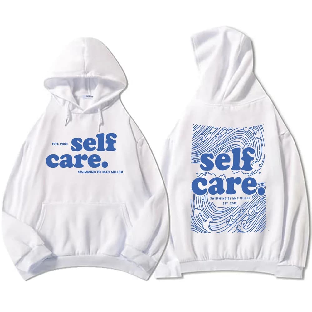 Heavy Mental Hoodie Macc Miller Self Care Sweatshirts Casual Men Long Sleeve Winter Spring Hooded Pullovers Hip Hop Hoodies Male