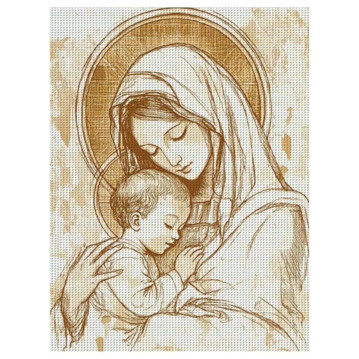 1pc 30X40CM/11.8*15.74inch mother's love Stamped Cross Stitch Kit DIY Kit 11/14/16CT DIY Embroidered Set DIY Cross-Stitch Set