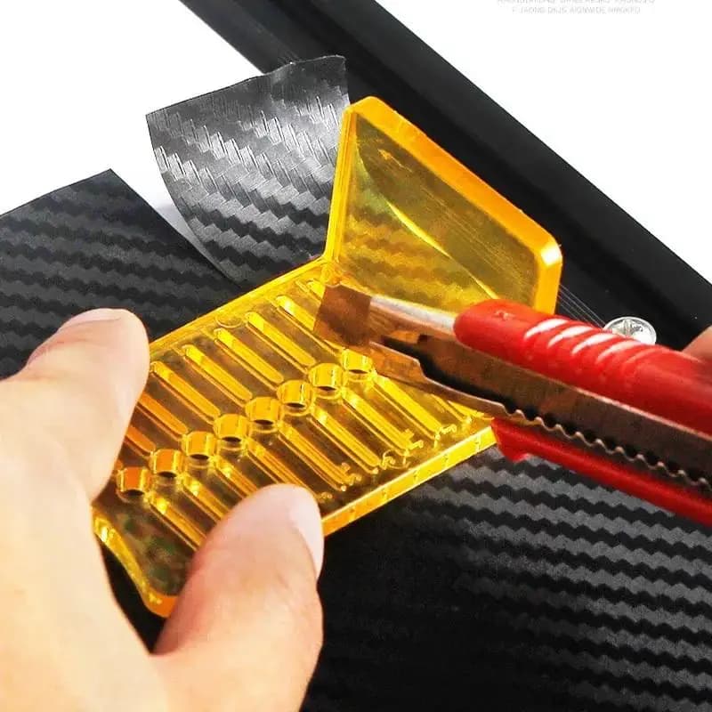 140 ° /90 ° Kit di Strumenti Professionali per Applicazione Pellicole Auto a Doppia Angolazione – Squeegee e Taglierina di Precisione per Tinte, Decalcomanie e Pellicole, Risultati Senza Bolle
