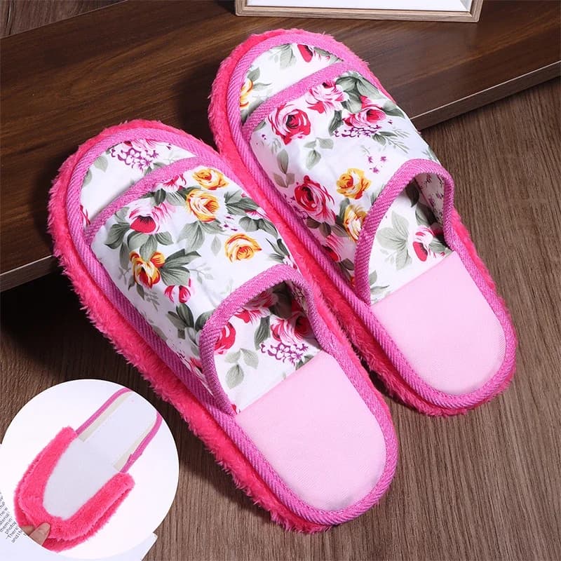 Household Floor Cleaning Microfiber Cleaning Floor Dust Removal Detachable Floor Mopping Shoes Floor Cleaning Pink Slippers