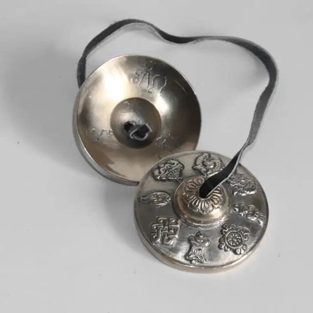Tibet Tibetan Buddhist Six-Syllable Mantra Tingsha bell Statue Ornament Home Office Cabinet Deco Desktop Decor Figurines