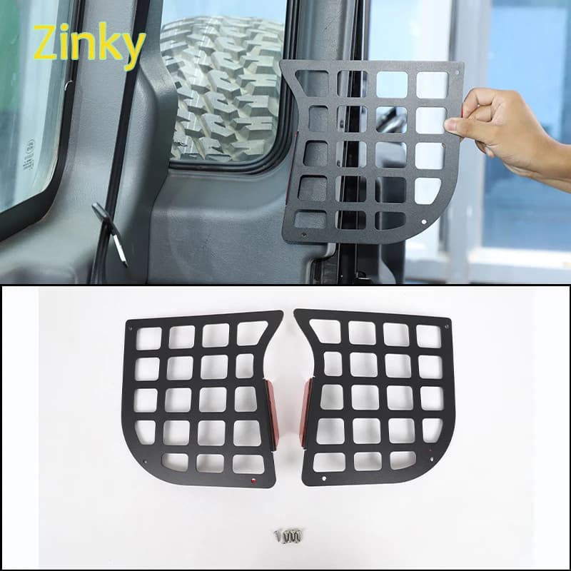 Organizzatore della scatola di immagazzinaggio del finestrino laterale del bagagliaio dell'auto in lega di alluminio adatto per Land Rover Defender 90 2004-2019