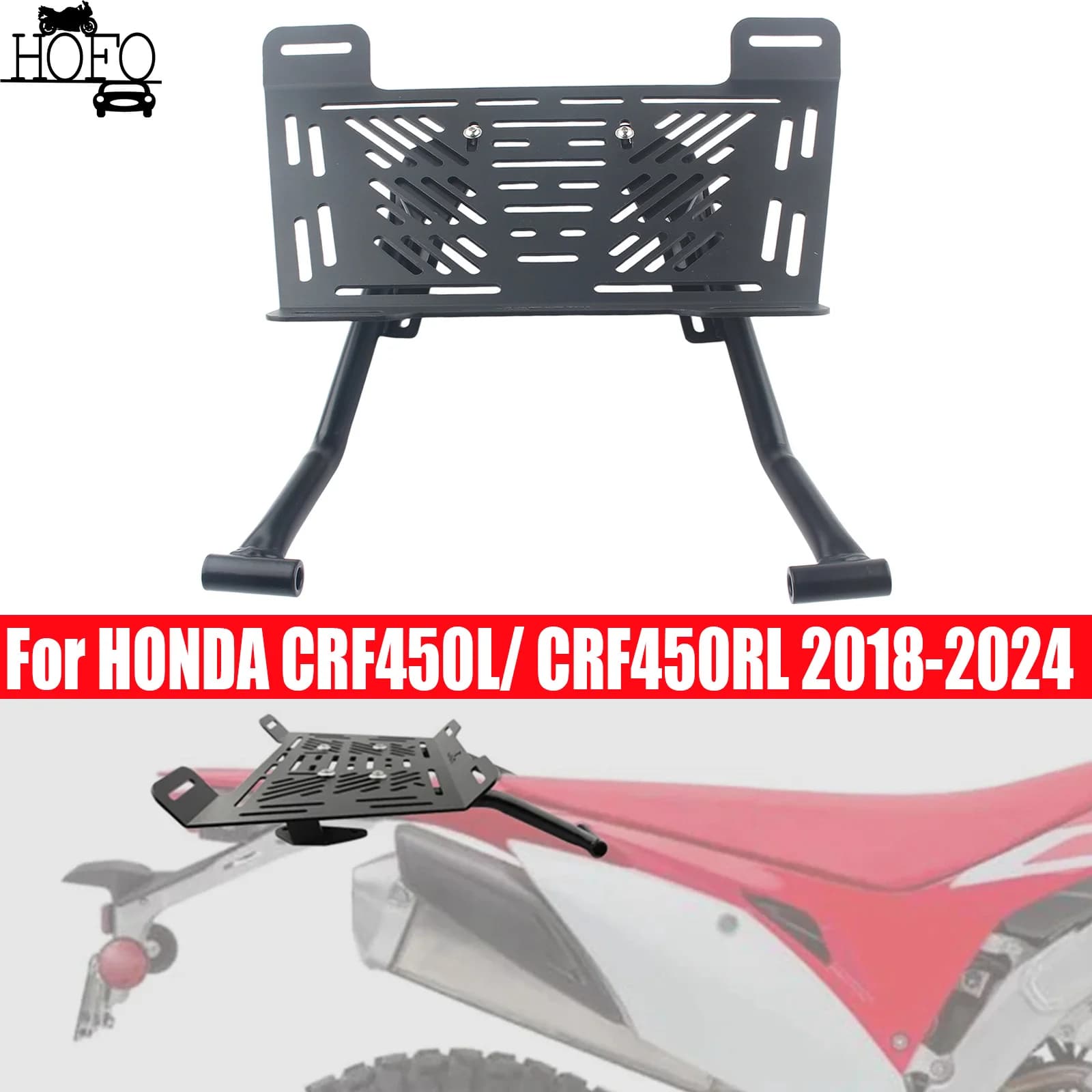 Portapacchi posteriore Portapacchi Top Box Valigia Carrier Board per HONDA CRF450L CRF450RL 2018-2024