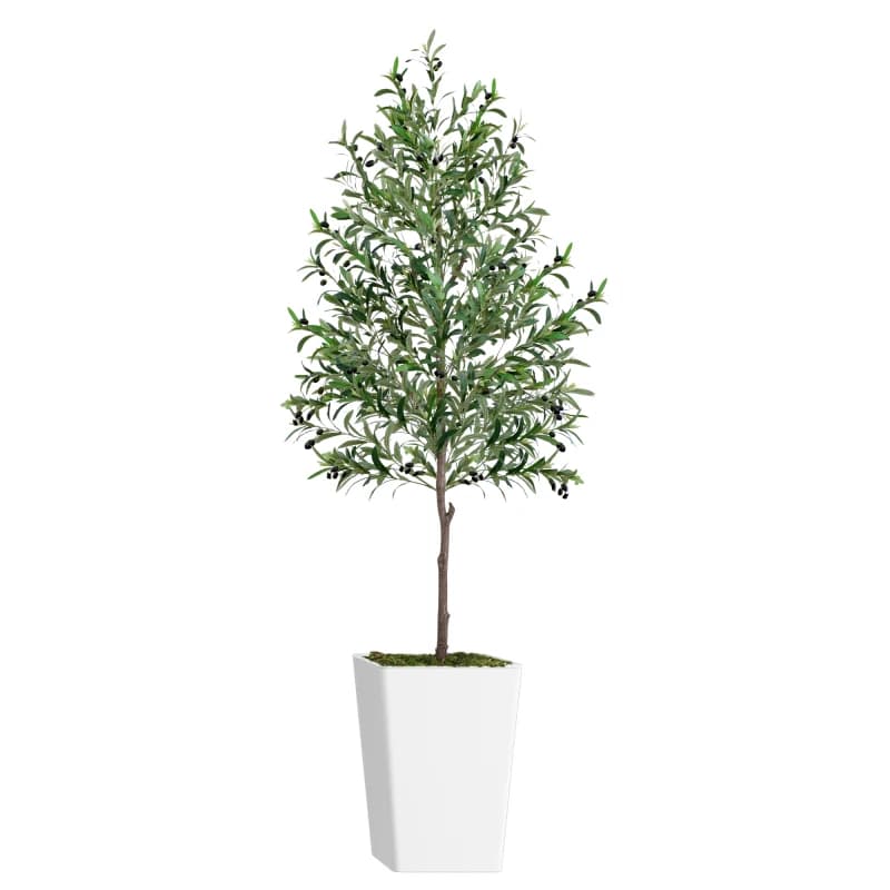 7-foot artificial olive oil with pot and moss, artificial plants for home office furniture