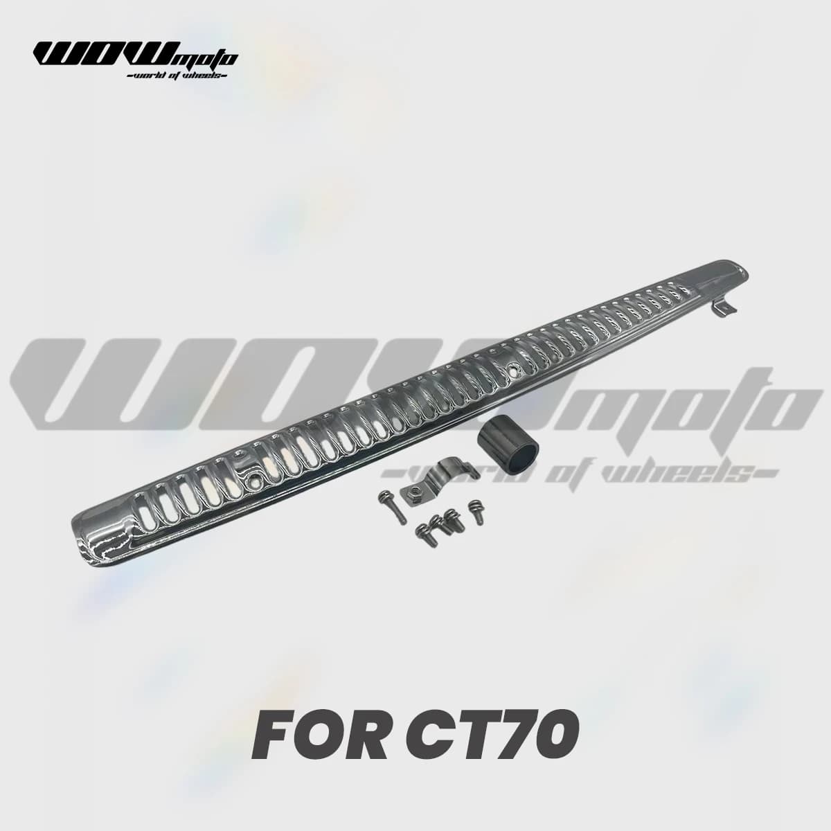 Scudo termico per silenziatore Mini Moto per CT70 ST70 | Copertura Cromata per Scarico Posteriore K0 | Parti Personalizzate per Scarichi Moto