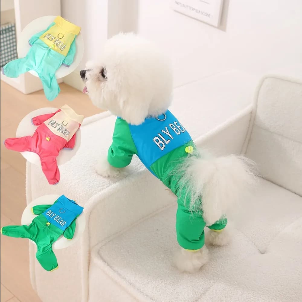 Abbigliamento per animali domestici Protezione solare Vestiti per protezione solare per cani Protezione UV Giacca per cani traspirante Guinzaglio Foro Stormcoat per cani da esterno