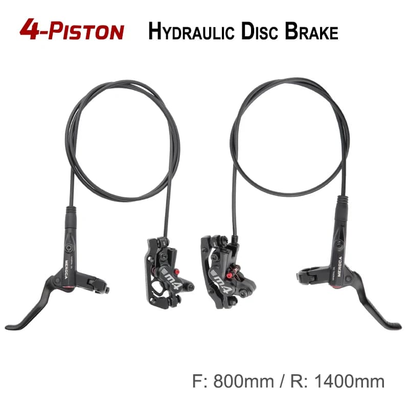 Oil Pressure Brake Lever Caliper Front Rear Alloy Mountain Bike Parts 4 Piston MTB Bicycle Hydraulic Disc Brake Set