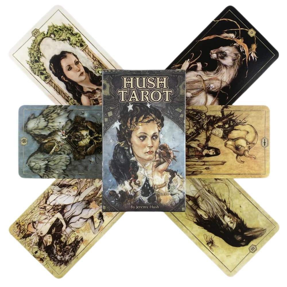 Mazzo di carte Hush Tarot, gioco da tavolo per il tempo libero, carte oracolo per la predizione del futuro
