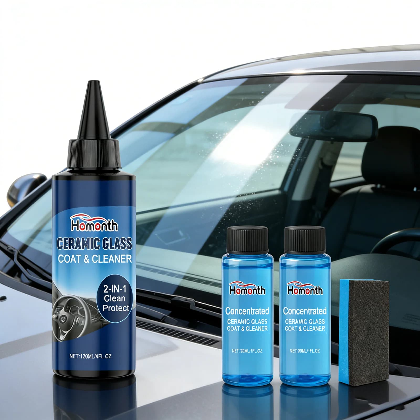 Kit di Rivestimento Ceramico al Grafene, Spray Nano Idrofobico per Vernice Auto, Sigillante Lucidante e Antigraffio, Protezione per Detailing