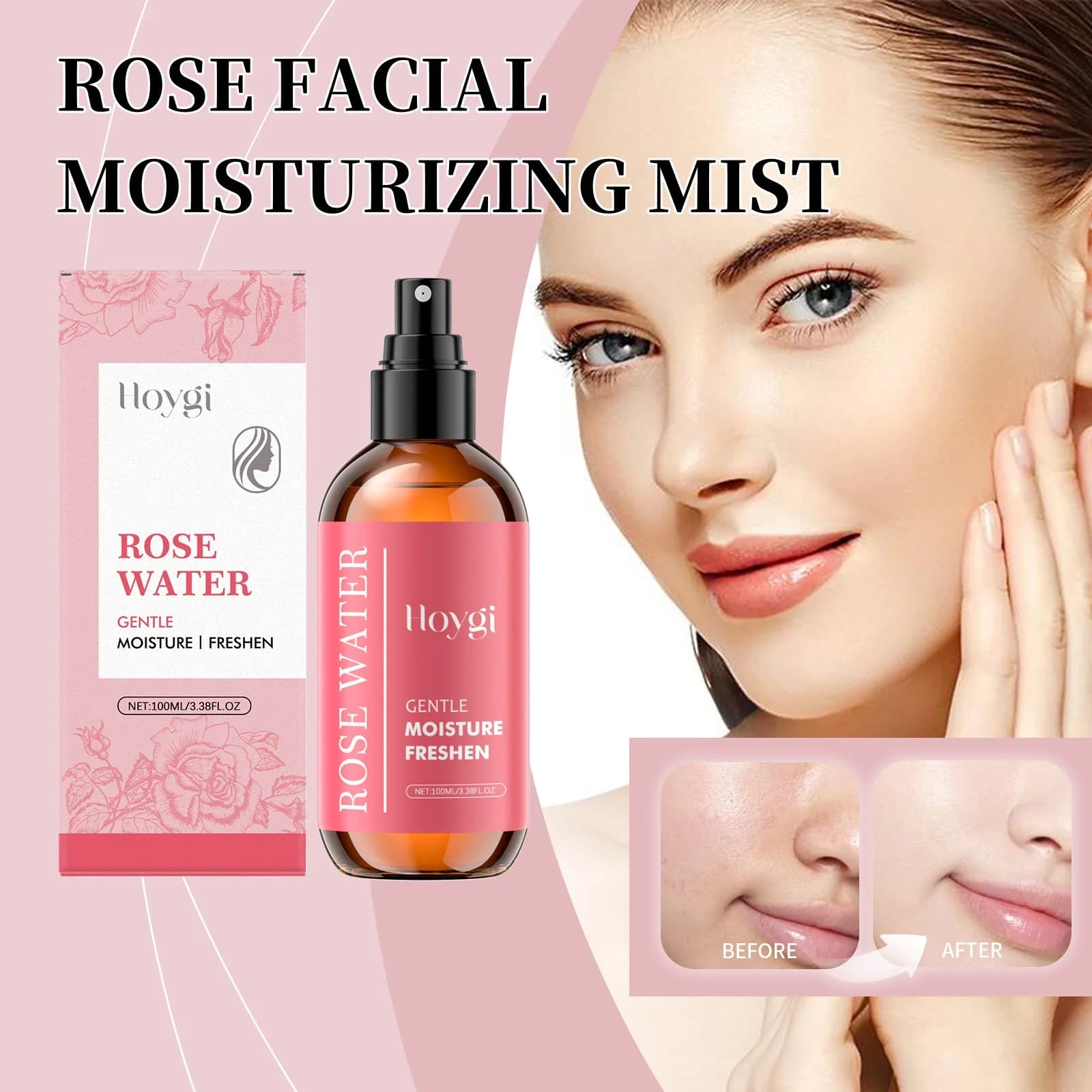 Spray viso all'acqua di rosa lenitivo idratante controllo del petrolio bilanciamento nutriente rivitalizzante anche il tono della pelle prodotti per la cura della pelle