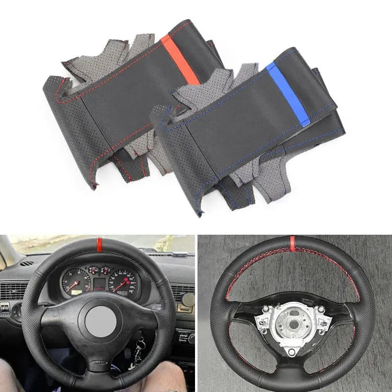 Per VW Golf 4 MK4 Bora 1998-2004 Passat B5 Polo 1999-2001 Seat Leon Skoda Fabia MK1 Coprivolante interno per auto Rivestimento in pelle