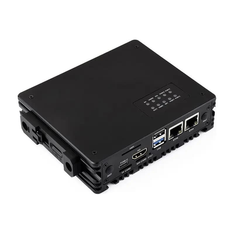 A97I-For Raspberry Pi CM5 Gigabit 2.5G Port 4-CH RS485 Gigabit/2.5G Board With Case