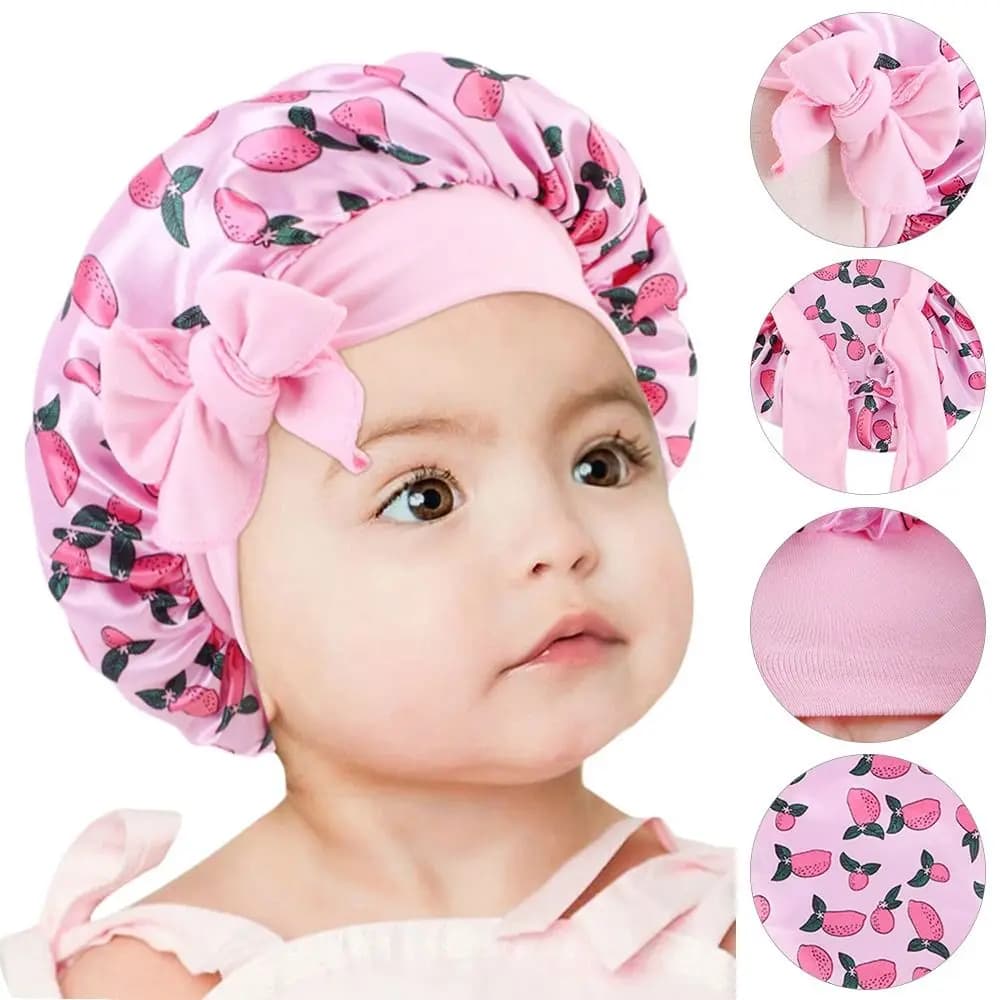 Boy Girls Band Bow Silk Sleep Hat Hair Beanie cuffia da doccia cuffia in raso
