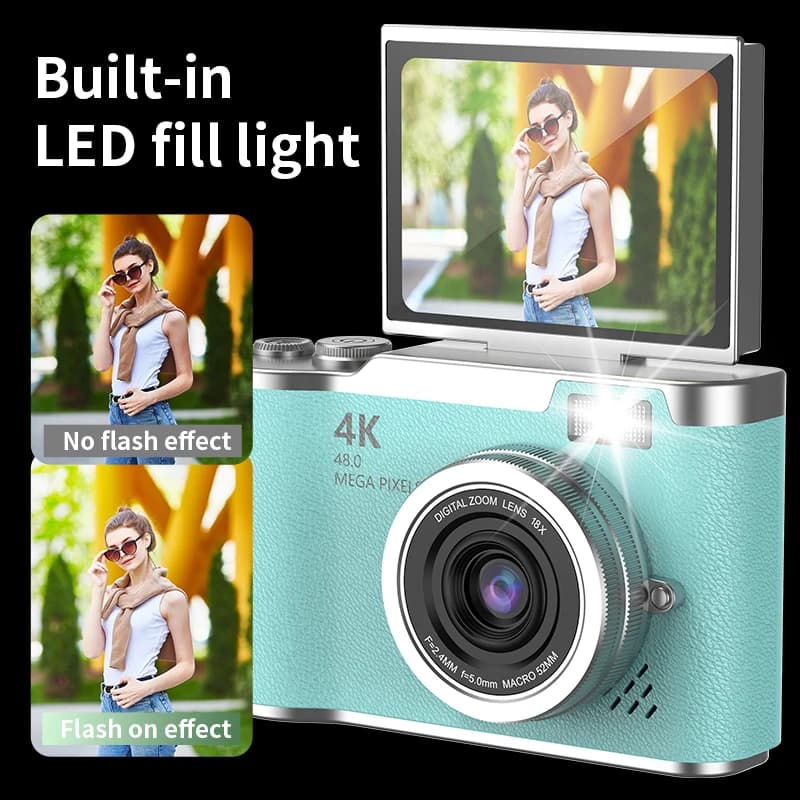 4K HD Digital Camera 48 MP Camera with 2.4 inch screen for children Adult Beginners