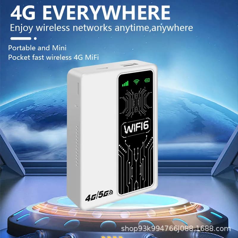Router LTE Portatile M20, MIFI Portatile, WiFi6 Wireless, Power Bank, Router 4G