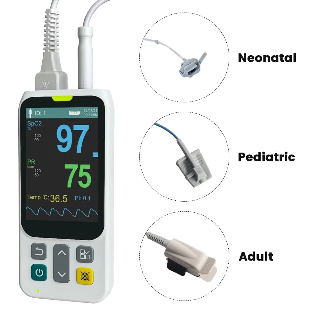 【only Sensor】Adult&Pediatrics&Neonatal SpO2 Sensor For HPM200 Handheld Pulse Oximeter (Not Machine)