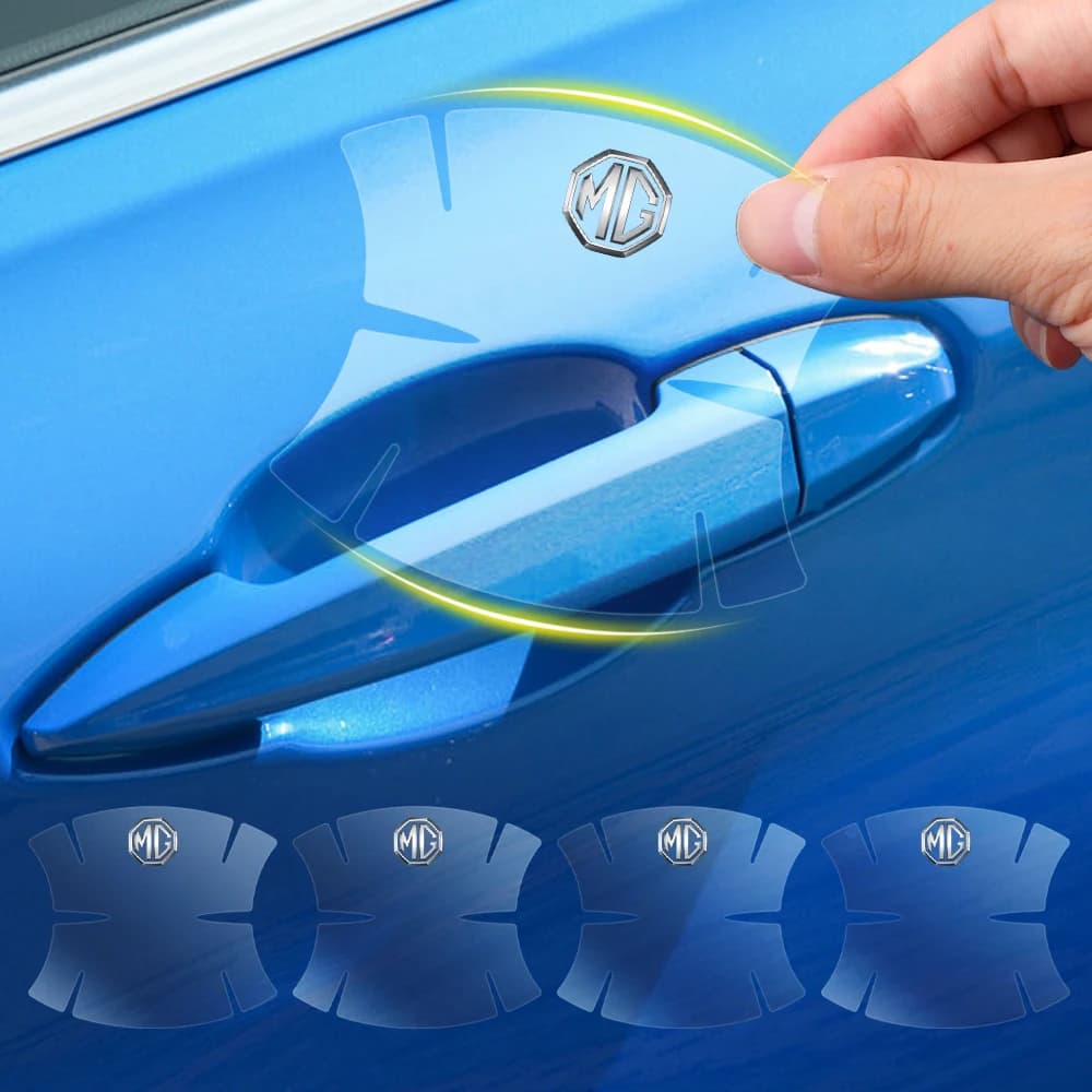 3D Styling Trasparente Maniglia Della Porta Dell'automobile Ciotola Graffi Della Protezione Della Decalcomania Per Morris MG HS EHS Phev ZS MG3 MG5 MG6 MG7 GT ZR RX5 ZT