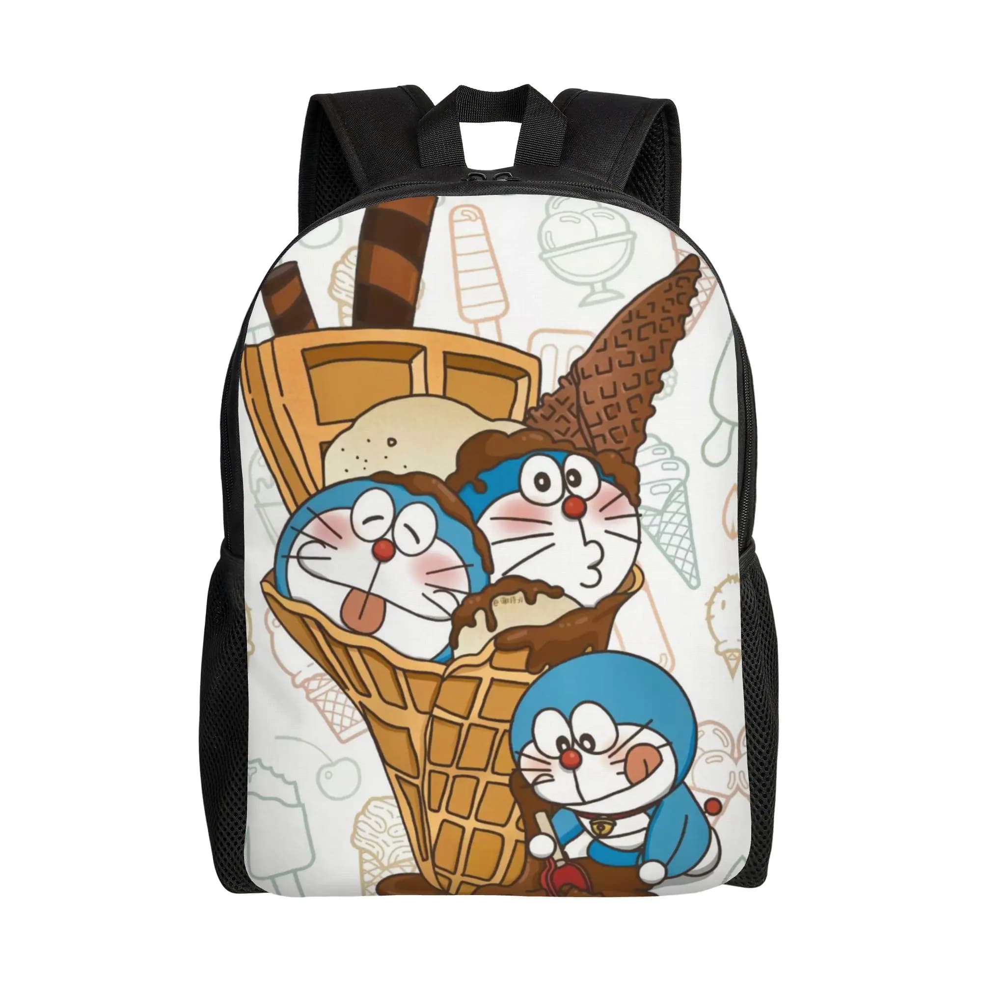 Custom 3D Print D-Doraemons Cartoon Backpack for Boys Girls School College Travel Bags Women Men Bookbag Fits 15 Inch Laptop