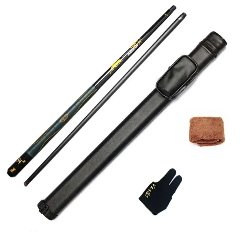 Set Regalo da Biliardo 3142 Predator Premium, Stecca da Biliardo in Fibra di Carbonio 1/2 Pezzi con Custodia, Set Regalo per Biliardo