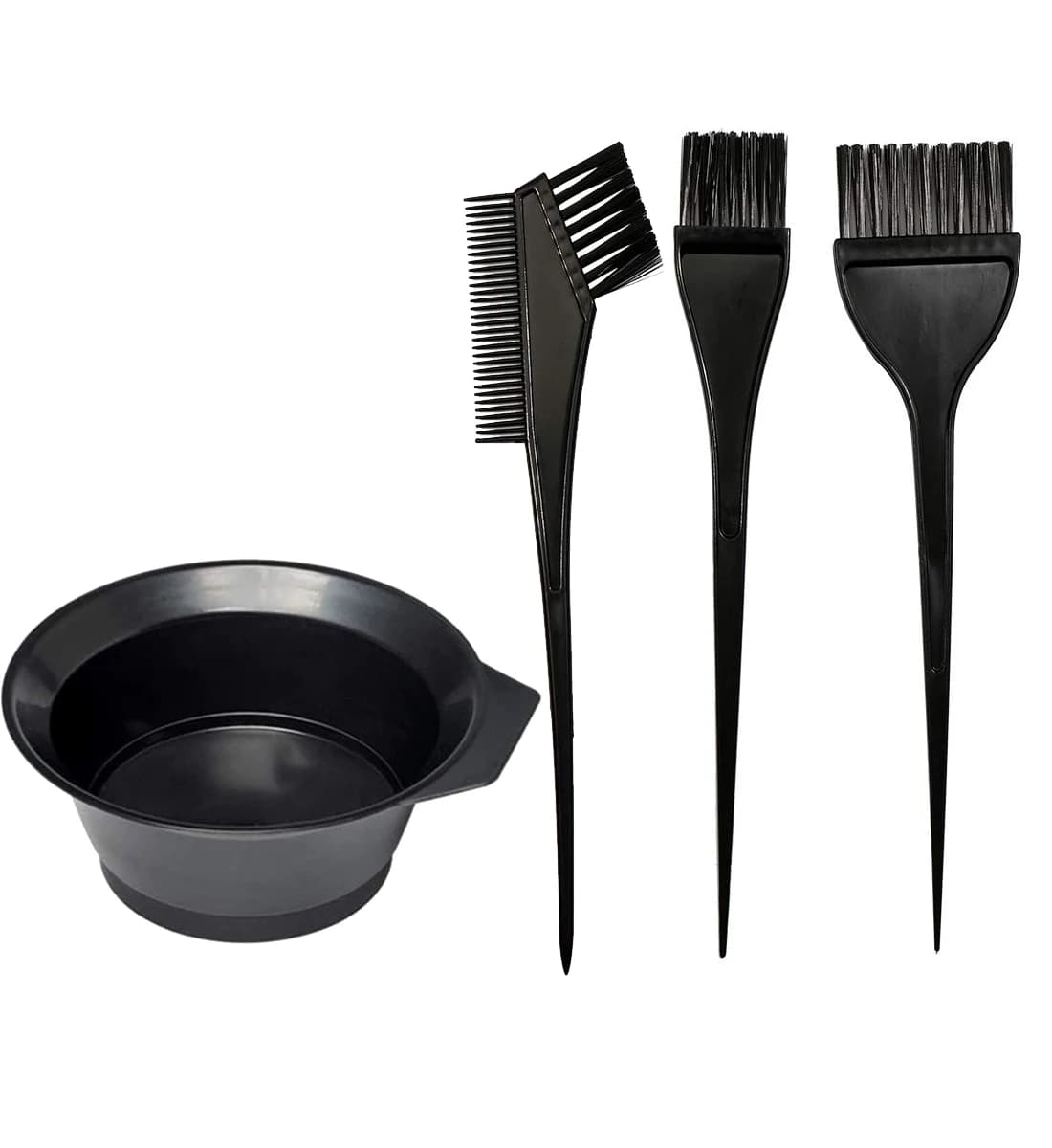 4 pezzi salone di casa set di spazzole per tintura dei capelli crema per tintura dei capelli ciotola pennello per colorare pettine kit applicatore per tinta per capelli strumento per lo styling del barbiere