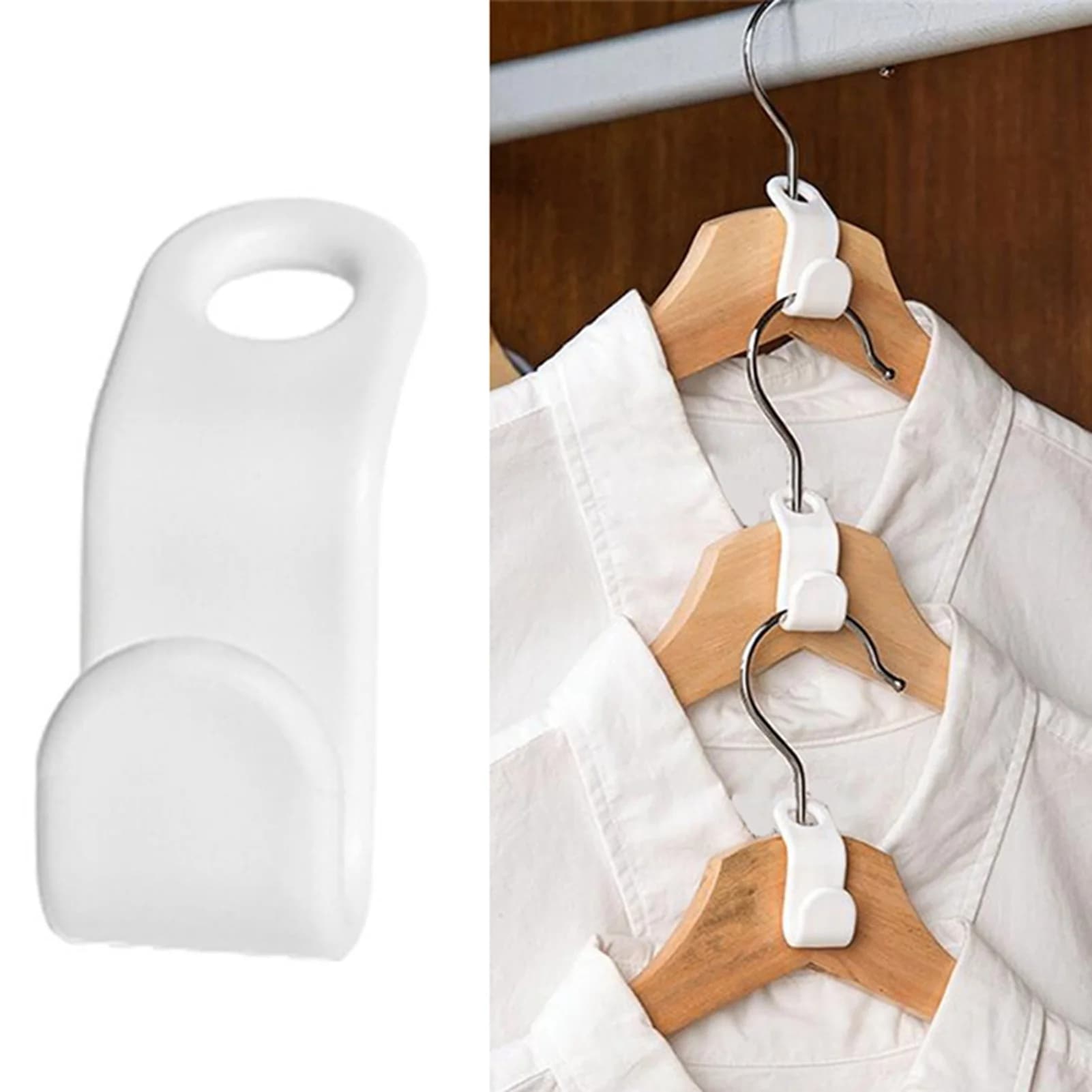 Plastic Hooks for Waterfall Coats, Multipurpose Reinforced Connectors, Elegant and Resistent for Wardrobe