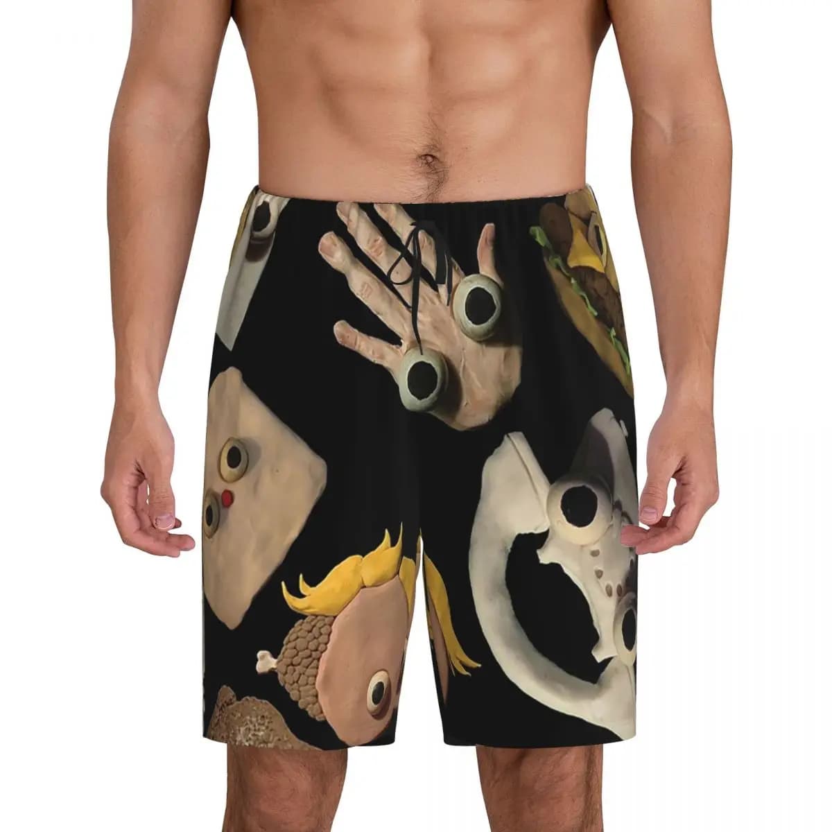 Custom Jack Stauber Mix Short Pajama Pants Men Sleepwear Sleep Lounge Bottom Shorts Sleeping Pants