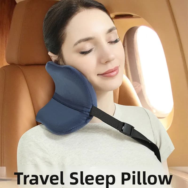 Cuscino Portatile a U per Supporto del Collo, Ideale per Lunghi Viaggi in Auto, Treno e Aereo, in Memory Foam con Rivestimento in Velluto Rimovibile