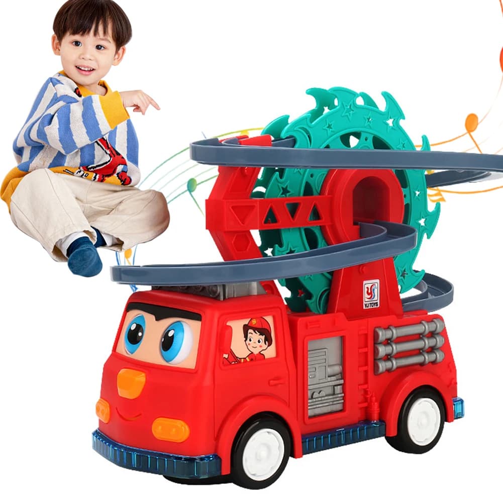 Electric Track Slide Toys Early Education Animals Stair Climbing Toy Exercise Hands On Skills with Music Light for Kids Child