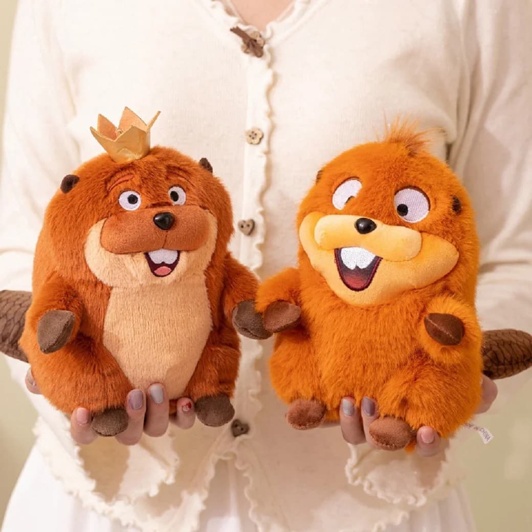 Peluche Anime Hoppers 2026, Simpatico Peluche del Re George, Tom l'igre, Peluche Morbido di Castorino, Giocattolo Regalo di Compleanno per Bambini
