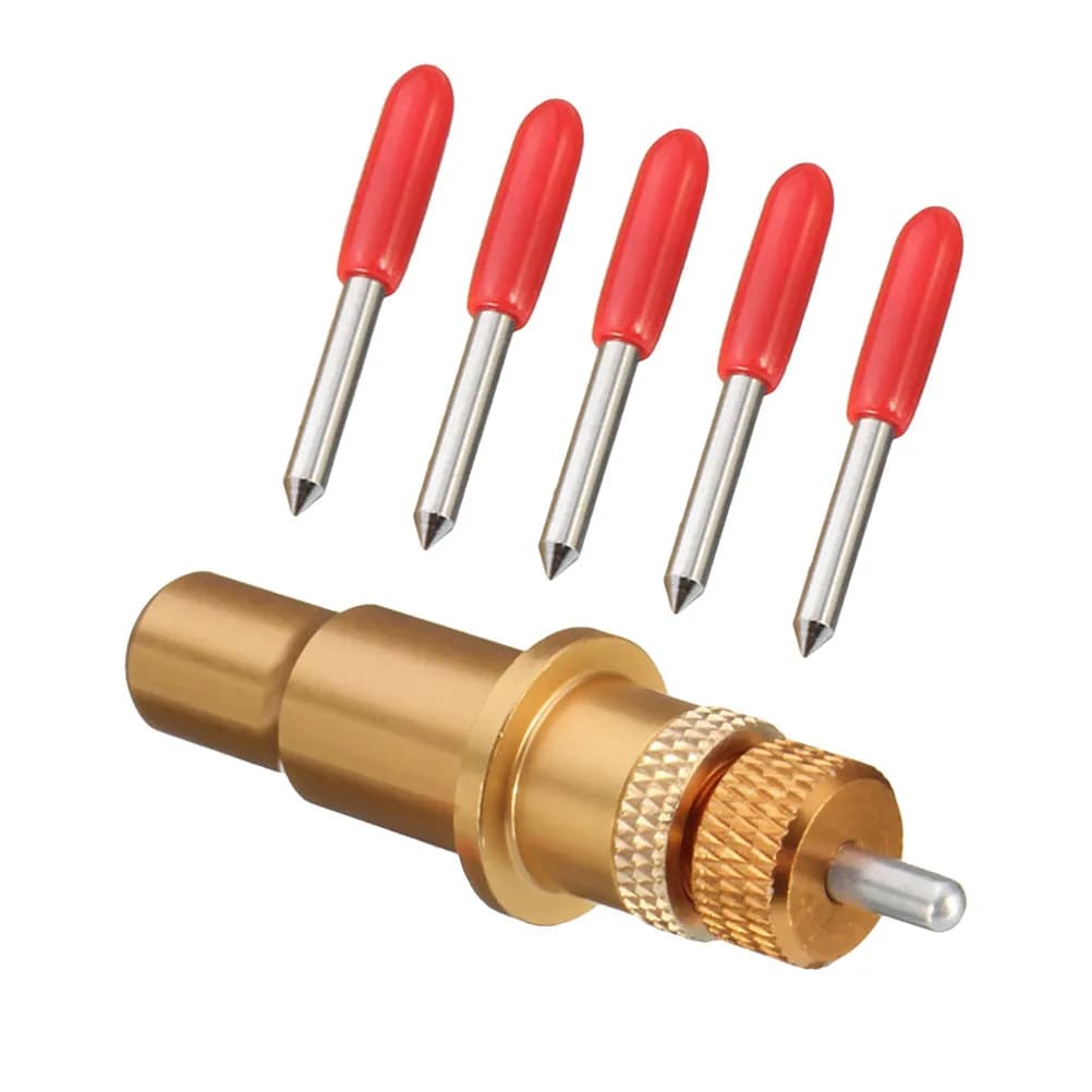 Set di 6 Supporti per Plotter da Taglio a 45 Gradi con Lame in Acciaio al Tungsteno per Taglierine di Precisione per Vinile