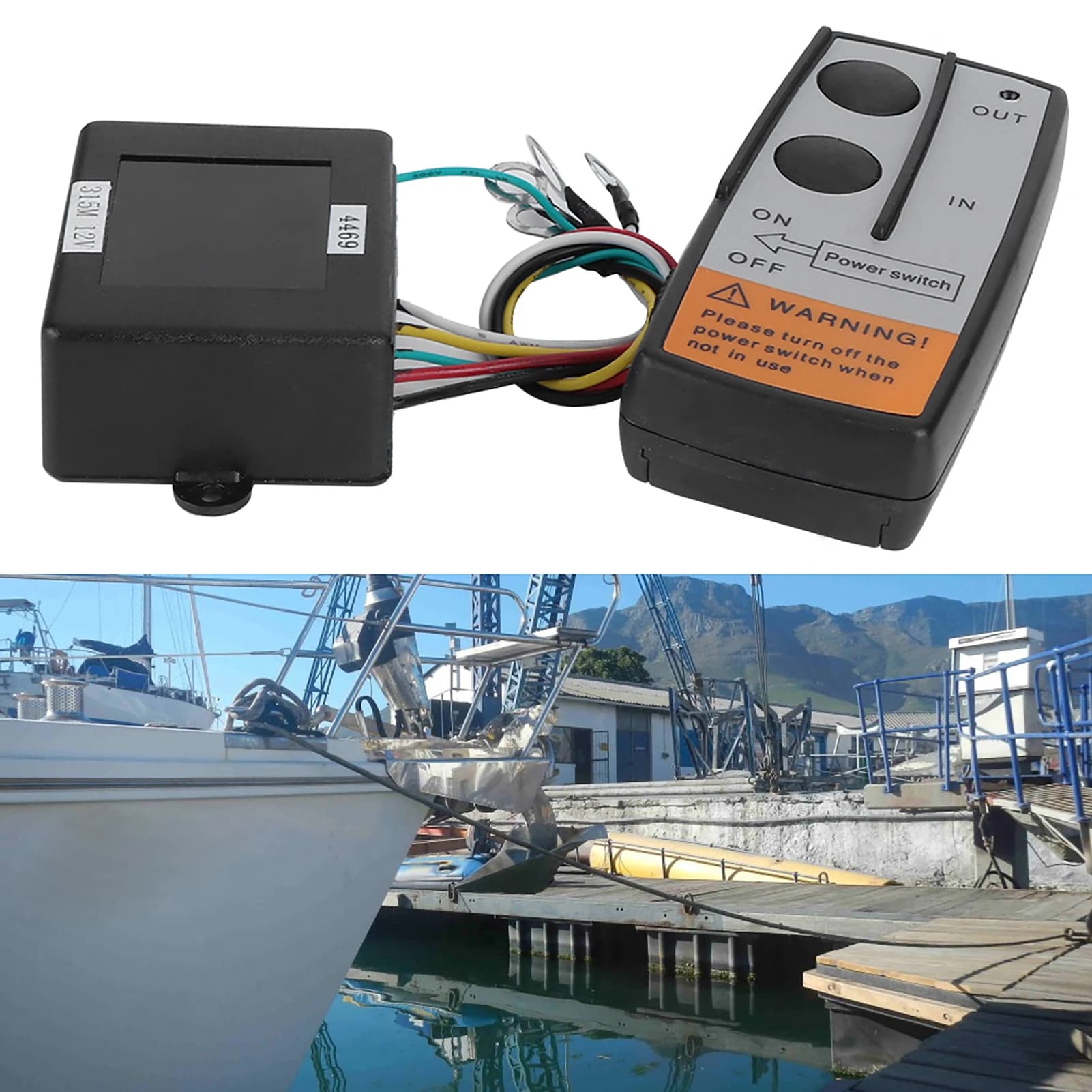 Anchor Remote Windlass Wireless Switch Trim Boat Accessory Controller Marine Wireless Switch for winch