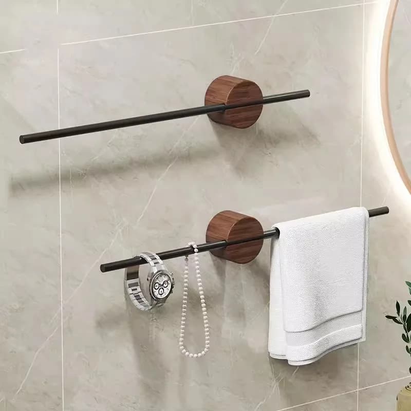 Portasciugamani in legno da 40/50cm portasciugamani da bagno portasciugamani da parete portasciugamani da appendere spazio mensola da bagno in alluminio scaffale da cucina
